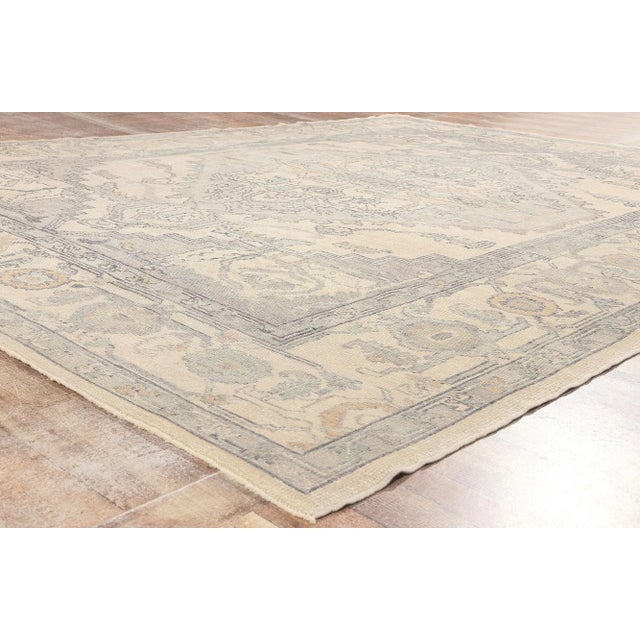 Textile Turkish Oushak Rug - 09'02 X 12'00 For Sale - Image 7 of 9