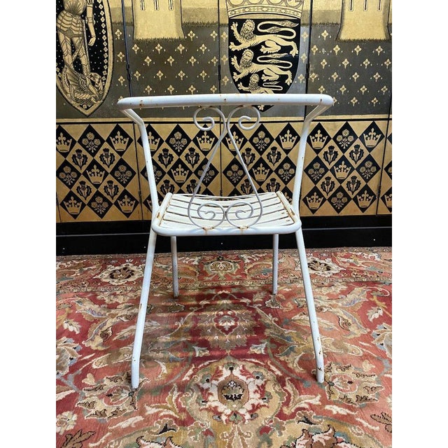 Brown Iron Garden Armchairs, Set of 4 For Sale - Image 8 of 10