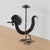 French 1950s French Black Iron Rooster Candlestick For Sale - Image 3 of 10