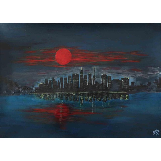 Anna Maria Caboni, City Sunset, 2025, Acrylic Painting For Sale
