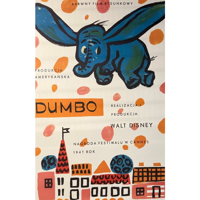 A. Huskowska – Dumbo (1961), Official Limited Edition Reprint Poster No. 26, Printed in Poland For Sale - Image 6 of 8