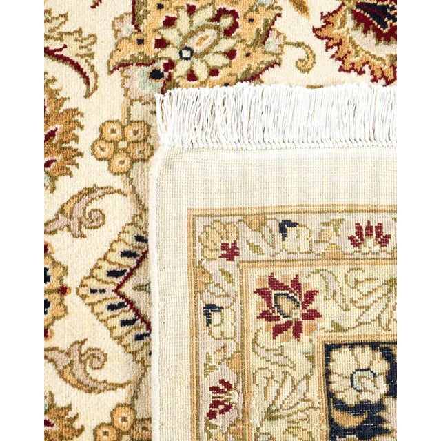 2000 - 2009 Mogul, One-of-a-Kind Hand-Knotted Area Rug in Ivory, 9' 1" x 12' 4" For Sale - Image 5 of 8