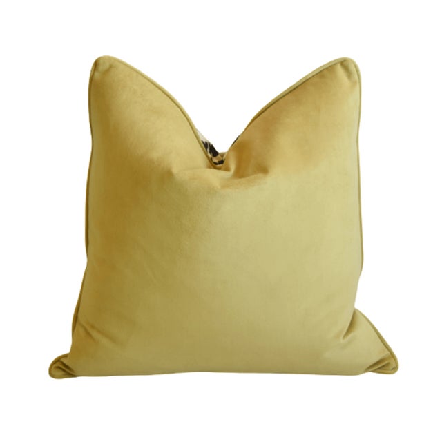 Early 21st Century Leopard Spot Safari Velvet Feather/Down Pillow 22" Square For Sale - Image 5 of 6