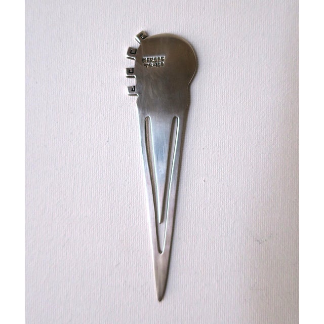 Metal Sterling Silver Turquoise Bookmarker Letter Opener For Sale - Image 7 of 8