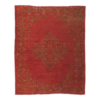 Antique Turkish Oushak Rug - 09'02 X 11'02 For Sale