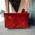 Burnt Orange Directional Mid Century Full Size Velvet Sofa Flared Arms For Sale - Image 8 of 12