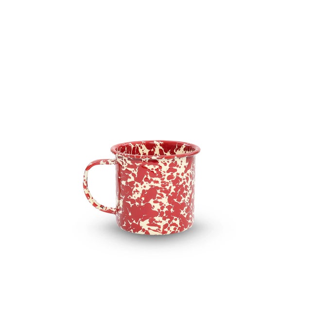 Enamel Splatter 12 oz. Mugs, Burgundy & Cream - Set of 4 Our splatter 12 oz enamel mug is an absolute classic. Available...