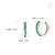 VRJewels Round Cut Emerald & Diamond Transitional Hoop Earrings in 18k Gold- A Pair For Sale - Image 12 of 17
