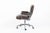 Mid-Century Modern Eames Herman Miller Time Life Brown Leather Office Chair 2017 For Sale - Image 3 of 17