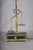 Brass Balance Scale Table Lamp with Drawer Base and Pleated Shade, 1950s For Sale - Image 6 of 14