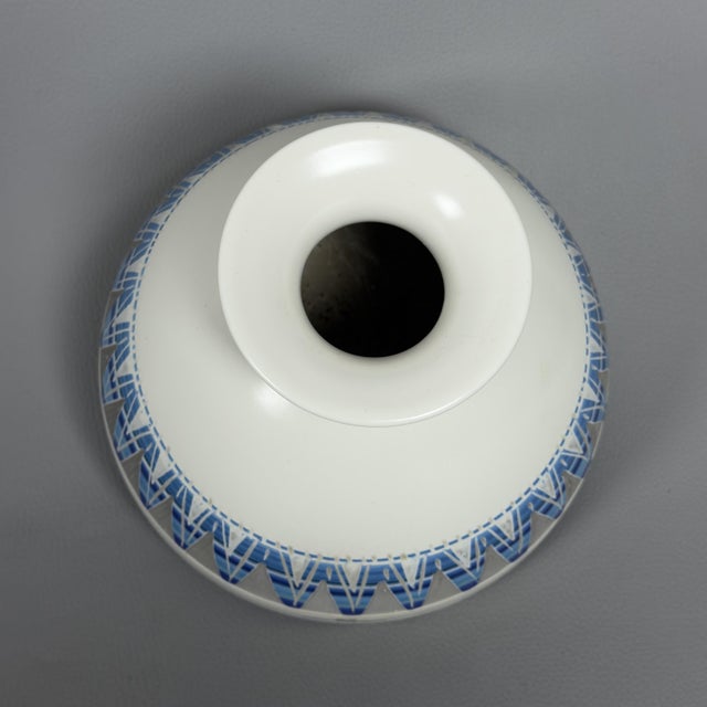 Artistic Ceramic Vase in Geometric Design For Sale - Image 4 of 14