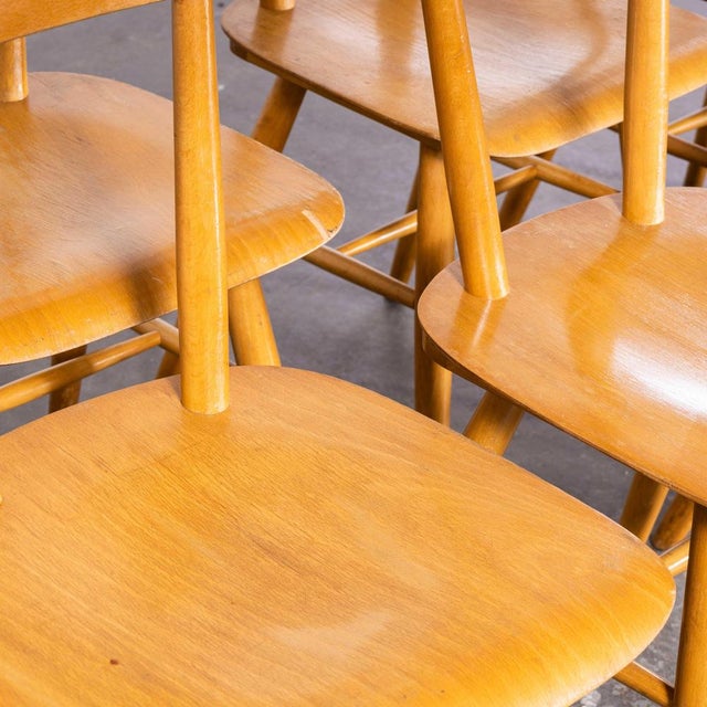 1960’s Beech Wood Dining Chair By Ton – Set Of Eight. These chairs were produced by the famous Czech firm Ton, still...