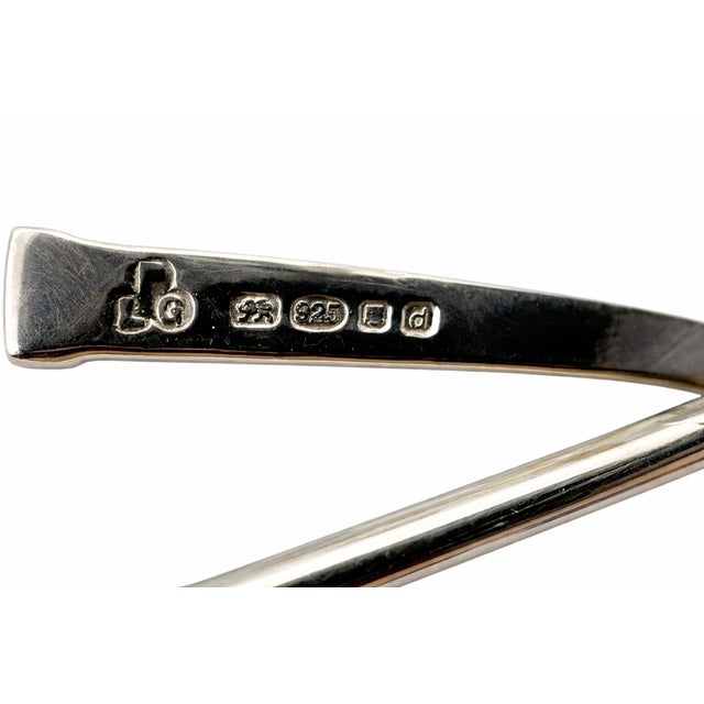 Vintage Sterling Silver Tennis Racket Cocktail Picks - Set of 8 For Sale - Image 9 of 10