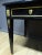 Executive Desk in Blackened Wood and Leather with Bronze Trim For Sale - Image 6 of 10