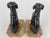 Early 20th Century Pair of Art Deco Dog Bookends in Spelter and Marble by Jamar, France, 1930s For Sale - Image 5 of 13
