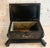 19th Century Carved Black Wood Jewelry Box with Polychrome Decoration For Sale - Image 4 of 13