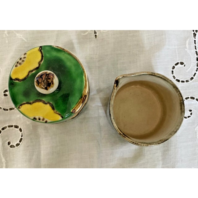 Japanese Mid 20th Century Japanese Hand Painted Pottery Tea Set- 21 Pieces For Sale - Image 3 of 15