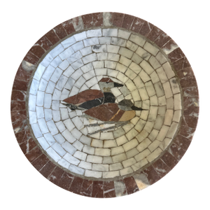 1950s Heide Mosaic Denmark Bowl With Pair of Ducks Design