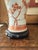 1960s Vintage Chinoiserie Cherry Blossom Bird Table Lamp, Cinnamon and White Asian Floral Ceramic Lamp For Sale - Image 5 of 11