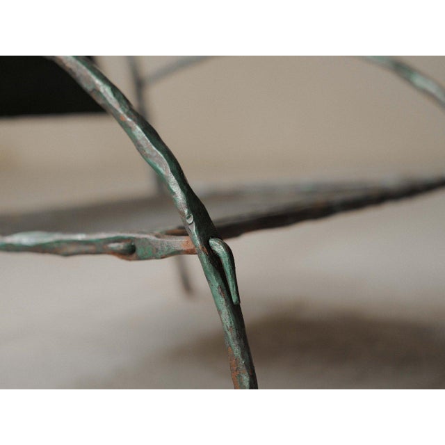 Handcrafted Hammered Wrought Iron Lounge Chair, France, 1960s For Sale - Image 15 of 18