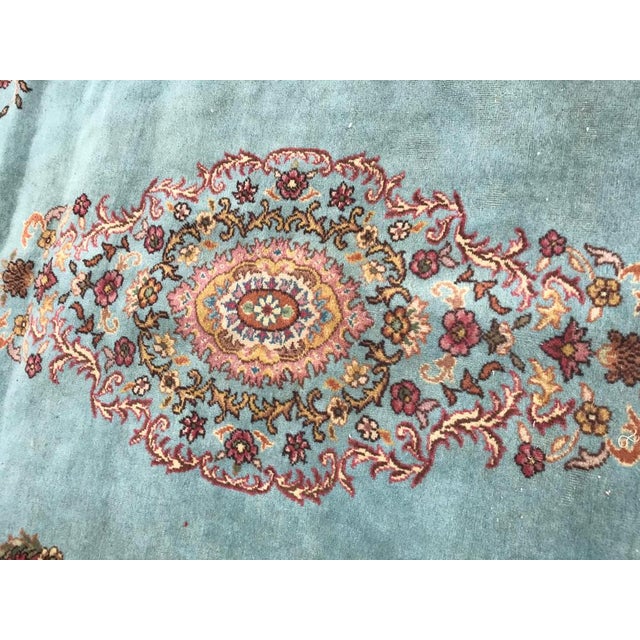 Nice Transylvanian 20th century rug with beautiful patterns and blue field colors, very decorative, entirely hand knotted...