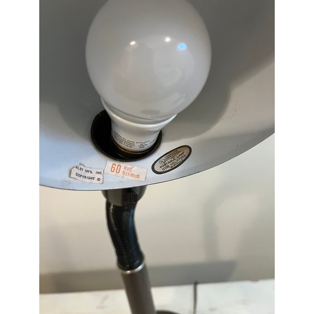 Modern 1970's Retro Brown Gooseneck Table Lamp For Sale - Image 3 of 5