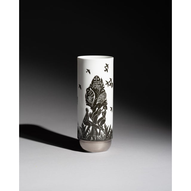 Pastorale graphic porcelain vase – hap grieshaber for rosenthal studio-line, 1970s a striking artist-edition vase...
