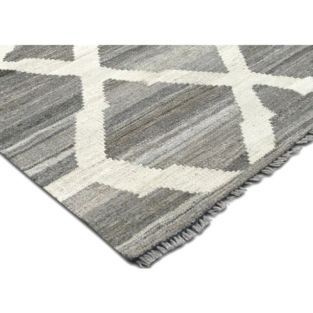 Contemporary Contemporary Afghan Maimana Kilim Rug For Sale - Image 3 of 6