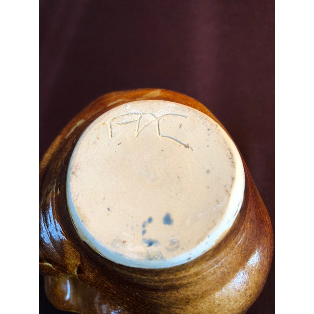 Ceramic 1990s Organic Design Artisan Signed Ceramic Bowl For Sale - Image 7 of 7