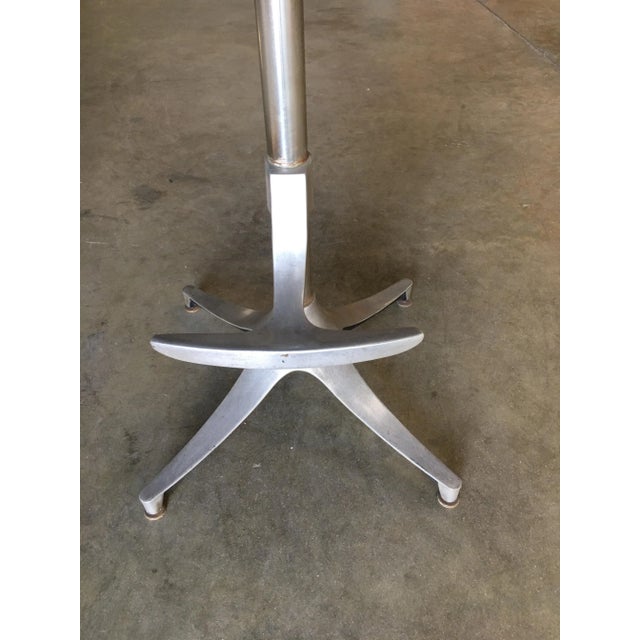 1950s 1950s Custom Repurposed Mid Century Bar Stool with Teak Seat - a Pair For Sale - Image 5 of 7