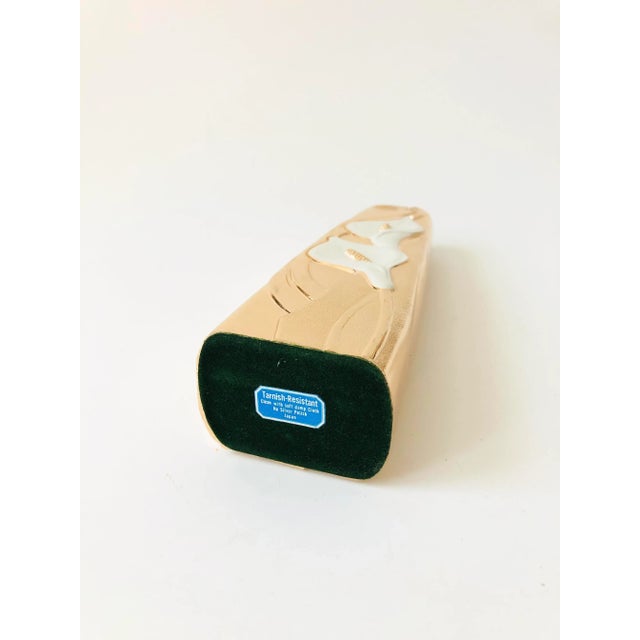 Metal Gold Calla Lily Vase For Sale - Image 7 of 7