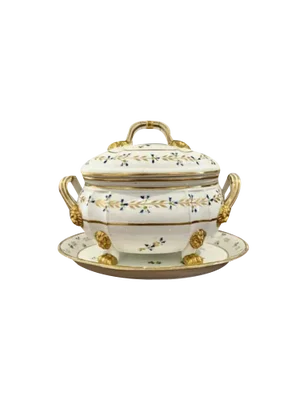 Early 19th Century Crown Derby Tureen and Cover, 1825, Set of 2