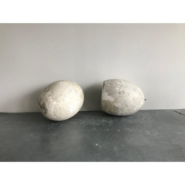 Pair of original french 1970’s plaster speakers by elipson