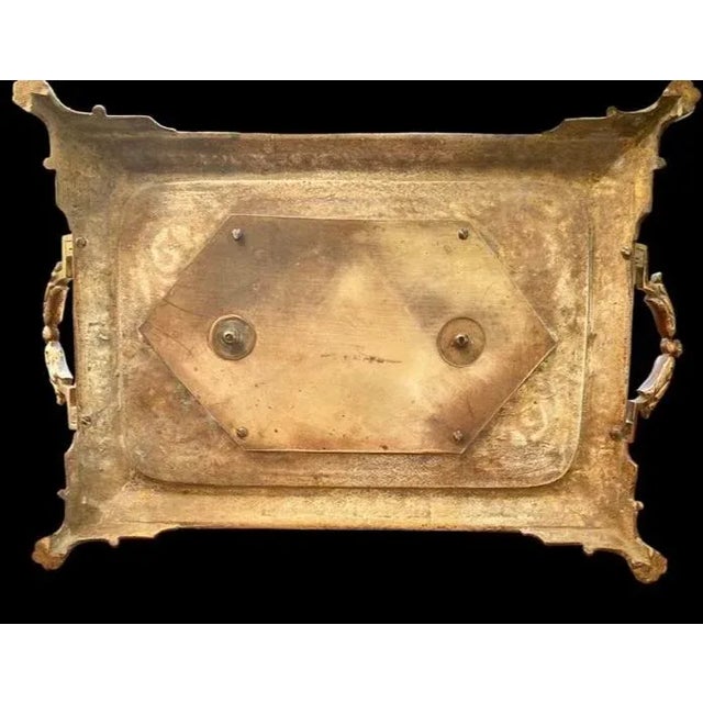 Late 19th Century Gilt Brass Etched Crystal Centerpiece For Sale - Image 12 of 12