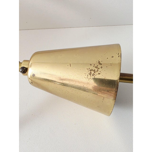 Mid-Century Scandinavian Brass Pendant Lamp with Glass Shade, 1950s For Sale - Image 14 of 18