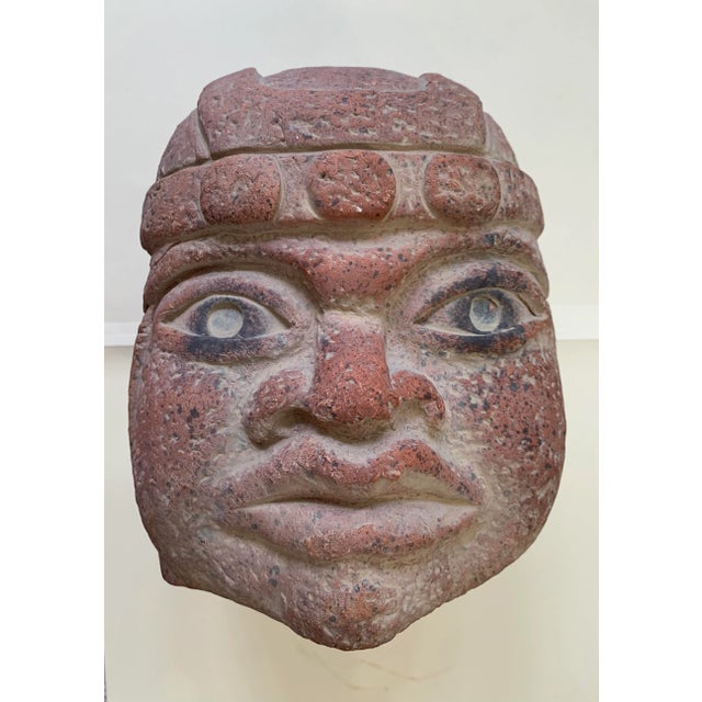 Mid 20th Century Vintage Olmec Head For Sale - Image 12 of 12