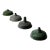 Set of 4 Vintage Green Enamel Pendant Light Shades For Sale
