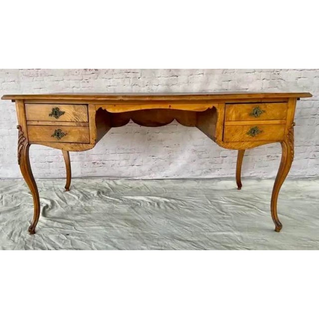 Louis XV Fruitwood Bureau Plat - Writing Desk For Sale - Image 12 of 16