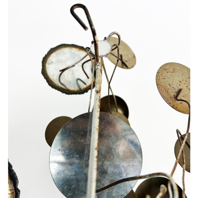 Curtis Jeré Raindrops Mixed Metal Wall Sculpture, Signed, 1970s For Sale In Miami - Image 6 of 8