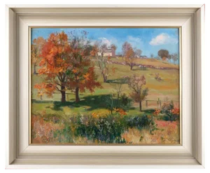 Frederick Vezin, Autumn Landscape in Sunlight, 1905, Oil