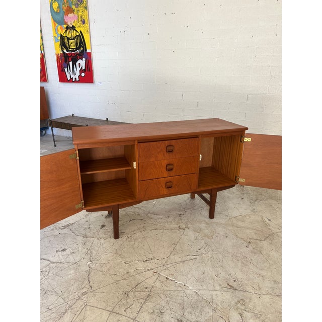 1960s Mid Century Modern Danish Teak Credenza For Sale - Image 5 of 5