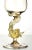 Seven magnificent hand blown Venetian goblets having 24 karat gold embedded in the swirling sculptural dolphin stems, the...