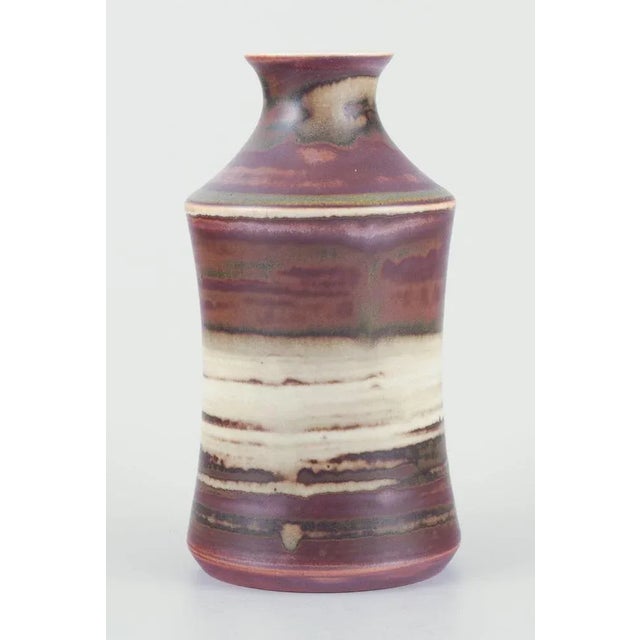 Brownish Glazed Stoneware Vase by John Andersson for Höganäs, 1970s For Sale - Image 3 of 8