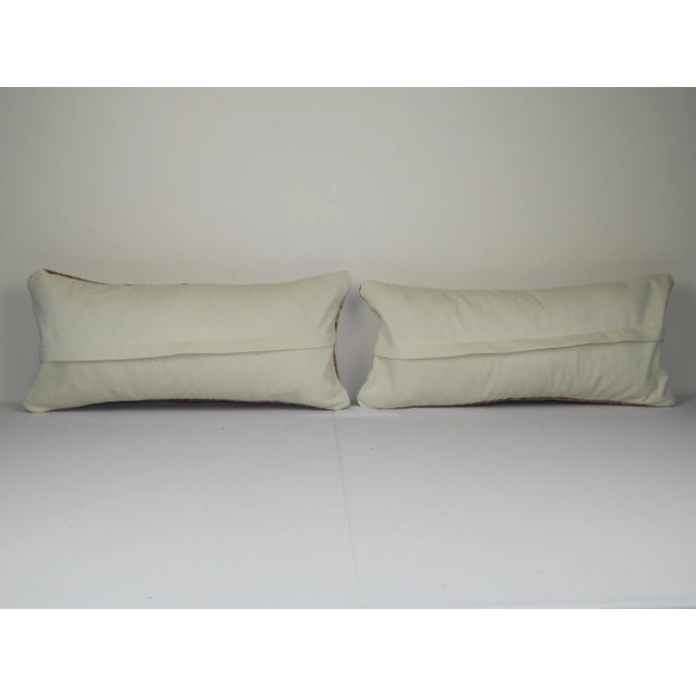 1960s Faded Red Turkish Rug Pillow Cover For Sale - Image 5 of 6