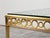 Bronze Italian Midcentury Gilt Bronze Coffee Table with Glass Top and Ring Motifs For Sale - Image 8 of 11