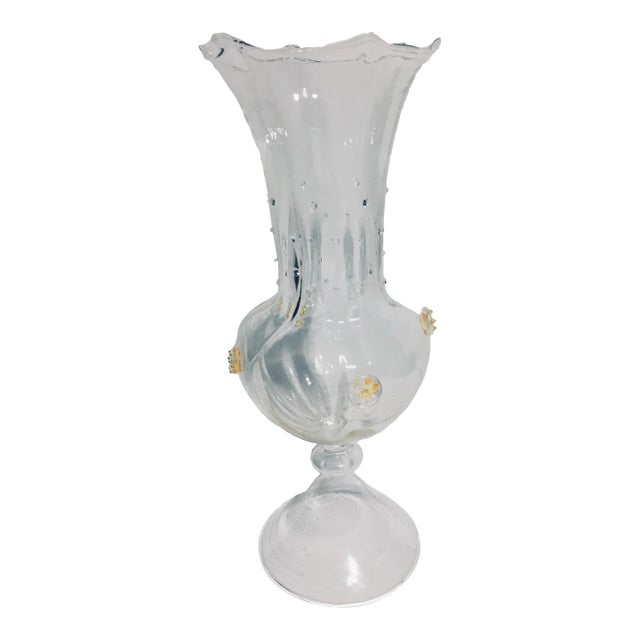 1950s Antonio Salviati Style Glass Vase For Sale