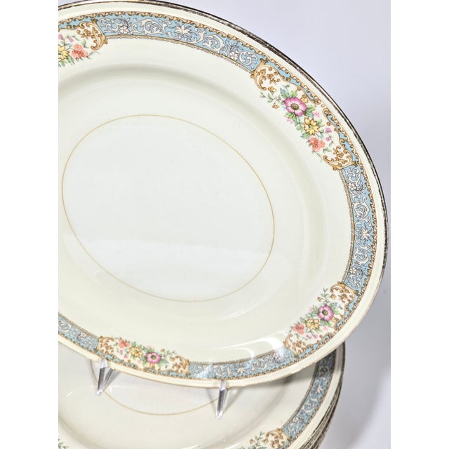 French Country Dinner Plates- Set of Six For Sale - Image 4 of 12