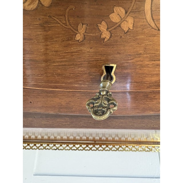 Antique Victorian French Rosewood Marquetry Inlaid Bureau, 1860s For Sale - Image 13 of 14