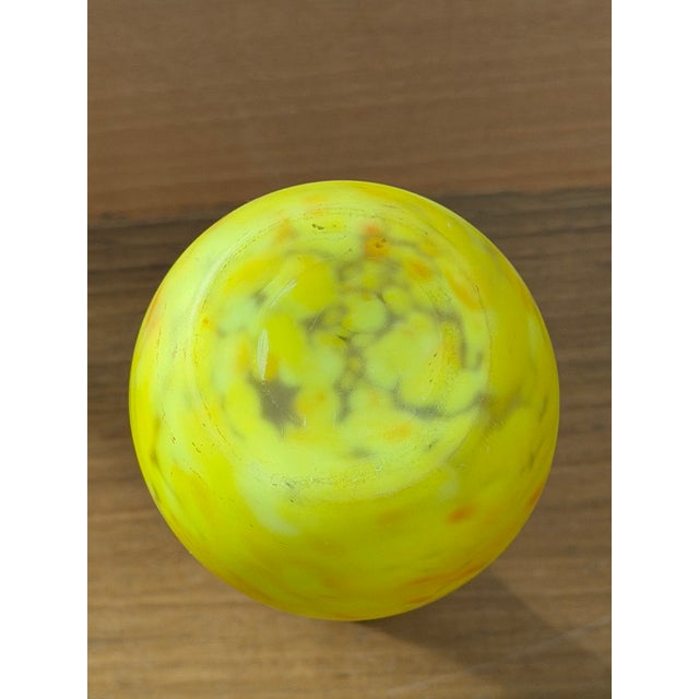 Yellow Art Nouveau Yellow Cased-Glass Bud Vase, Signed Legras, France c.1900 For Sale - Image 8 of 9