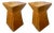 Brutalist Wabi-Sabi Sculptural Hand-Carved Oak Tree Trunk Stools or Side Tables, 1980s, Set of 2 For Sale